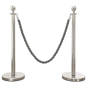 Evento Car Show tappeto rosso palla decorativa Top Steel VIP Queue Way Poles Stanchion Post barriere in corda di velluto - Product Image 5
