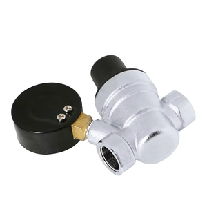 Vanne de réduction de pression d'eau hydraulique en laiton plaqué <span class=keywords><strong>DN20</strong></span>, réglable avec manomètre pratique, contrôle OEM – Direct Usine - Product Image 4
