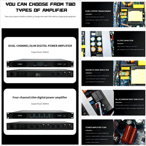 Amplificador de Potência de Áudio Digital Gooermi TG200 de Alta Qualidade 900W *<span class=keywords><strong>2</strong></span> Canais Amplificador Digital 1U para Apresentações de Palco ao Ar Livre - Product Image 5