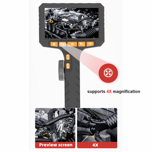 Boroscopio de 4.3 Pulgadas con Lente de 3.9mm/6mm/8mm, Cámara 1080P, Iluminación LED de 200W, Resistente al Agua IP67, 4X, para Reparación Automotriz y Plomería J400 4.3 - Product Image 6