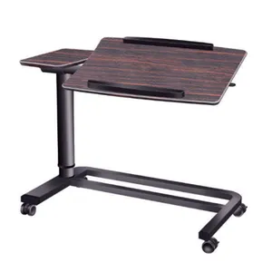 Over Bed Live Edge Portable Study Gaming Working Computer Manual Pneumatic Adjustable Table Desk