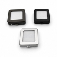 Boîte de rangement personnalisée en métal pour pierres précieuses, avec couvercle transparent à bouton-pression, étui de présentation pour pierres en vrac, noir, argent, bronze canon, bijoux