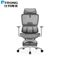 Fauteuil de Bureau de Qualité Ergonomique à Dossier Haut pour Ordinateur, Chaise de Direction Pivotante pour Gaming avec Repose-Pieds