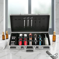 Boîte à outils en aluminium robuste avec serrure à combinaison et sangles réglables, convient aux tondeuses à cheveux, aux couteaux, aux ciseaux et aux équipements de plein air