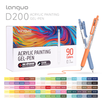 Marqueurs de peinture acrylique rétractables en bois, 90 couleurs, prêts à être expédiés, type poussoir, pour journalisation, qualité artiste, stylos de dessin, stock en gros