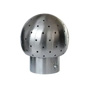 Bola pembersih mulut pipa jet air, bola semprotan pembersih besi anti karat 316L dengan mulut pipa 5-8mm untuk tangki