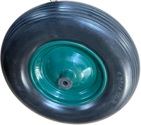 Roda Caster Poliuretan Padat Putar Datar Pneumatik 4.80/4.00-8PU Lebar 3.2in Garansi 3 Tahun