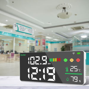 Détecteur de niveau sonore <span class=keywords><strong>mural</strong></span> avec hygromètre et horloge, mesure du bruit Wi-Fi - Product Image 5