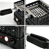 Réchaud à charbon carré pliable, accessoire pour chicha