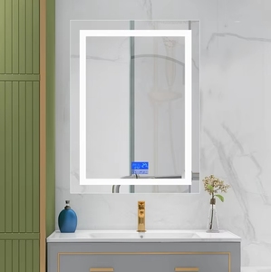 Miroir de salle de bain LED intelligent moderne sans cadre, rétroéclairé, rectangulaire, avec capteur tactile, anti-buée, pour projets hôteliers - Product Image 6