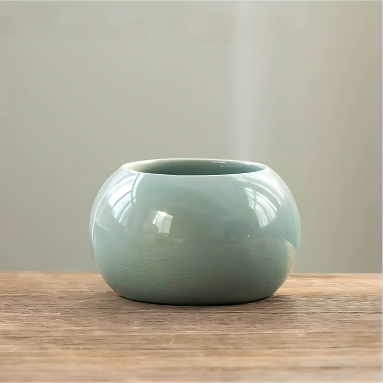 Pequeño - Esmalte craquelado azul