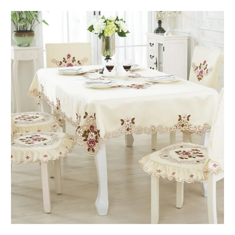 Cheap Fancy Tablecloth, European Embroidered Table Cloth Wholesale Modern Table Cloth/