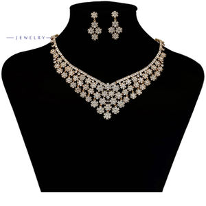 Set <span class=keywords><strong>421</strong></span> Xuping pendientes personalizados, collares con el estilo de elegante brasileño lujo novia boda collar conjunto joyería - Product Image 1