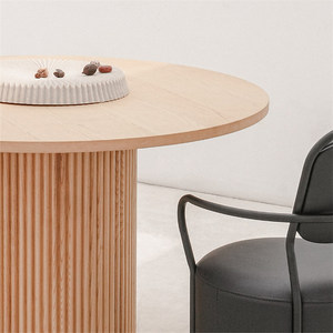 Đồ nội thất tự nhiên cổ điển gỗ rắn tái chế thông tròn rãnh giữa thế kỷ bàn ăn Mesa de comedor de <span class=keywords><strong>madera</strong></span> - Product Image 4