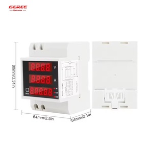 100A đa chức năng Power Meter D52-2048 LED kỹ thuật số Meter <span class=keywords><strong>AC</strong></span> Din Rail gắn 220V/380V ba pha Vôn kế Ampe kế - Product Image 3