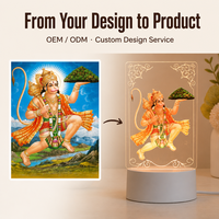Nouvel ensemble cadeau original 2026 Diwali avec lampes LED à commande tactile, décorations modernes blanches pour la maison et le bureau, avec Vishnu, Shiva, Brahma, Laksmi