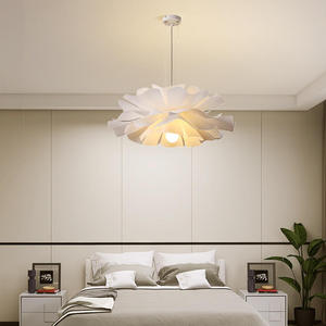 Lampadario Nordico Minimalista Bianco a Doppio Petalo, <span class=keywords><strong>Design</strong></span> Creativo in Acrilico per Soggiorno, Mansarda, Ingresso - Product Image 5