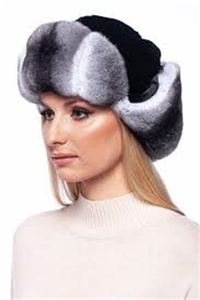 Gorro de Piel de <span class=keywords><strong>Chinchilla</strong></span> Elegante y Moderno para Mujer, Venta al por Mayor, Personalizable, Ajustable, Deportivo, Casual - Product Image 3