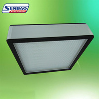 Precio de fábrica marco de aluminio H13 H14 Filtro de campana de flujo laminar Filtro de hoja filtro HEPA de aire plisado