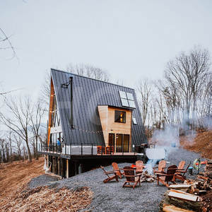 Bâtiments de luxe modernes en structure triangulaire en acier, maisons préfabriquées modulaires avec <span class=keywords><strong>design</strong></span> intérieur meublé - Product Image 2