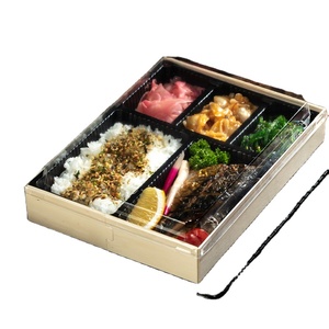 Plastic Cover Lunch Box Double-layer Cake Bento Eco Friendly Hard Wooden High Texture Disposable Food Sandwich Box Bread Box