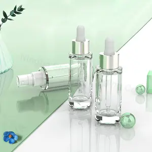 스포이드 병 30ml 40ml 50ml 고품질 PET 헤비 웨이트 병 화장품 스킨 케어 포장 로션 병