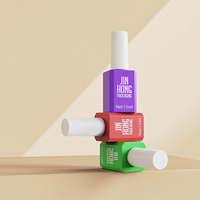 Flacon de vernis à ongles en verre dégradé de 15 ml avec bouchon pour emballage de vernis gel, laque et base coat