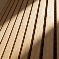 Panneaux muraux insonorisés en fibres de bois, grille absorbante acoustique, panneaux acoustiques pour mur d'arrière-plan de salle de conférence