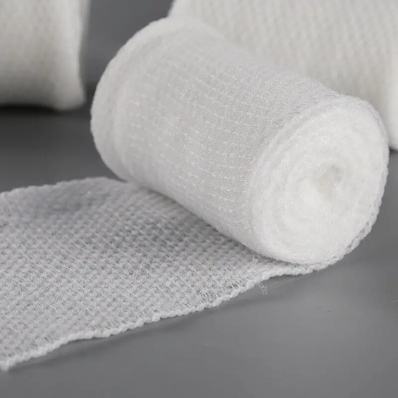 SJ Medical Elastic Cotton Gaze Roll Einzel packung Wund verband Sterile Wraps Medical Gaze Bandage
