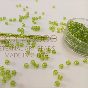 구슬 아시아 Suppliers-100g 투명 광택 다채로운 라운드 2mm 유리 씨앗 비즈 DIY 쥬얼리 만들기