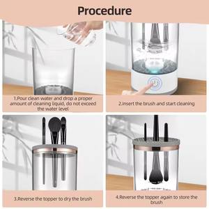 Appareil de nettoyage et de séchage automatique portable pour pinceaux de maquillage en gros - Product Image 4