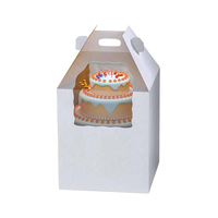 Pochettes en papier kraft pour pâtisseries, emballage individuel avec fenêtre transparente, pour donuts, mini-gâteaux, tranches de tarte, desserts, friandises, recyclées