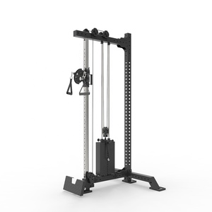 Equipo de gimnasio comercial Cable de una sola columna Lat Pull Machine Sistema de doble polea ajustable Pin Máquina de fuerza de selección de carga - Product Image 1