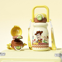 Bouteille d'eau isotherme pour enfants Toy Story, en acier inoxydable 316, Woody Buzz, avec sangle portable, thermos, gourde pour boire en plein air