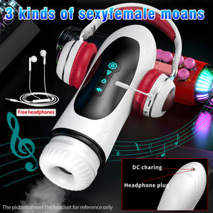 Pemanasan pintar dan suara produk seksual dewasa laki-laki masturbasi pesawat terbang cangkir ditarik perangkat latihan mengisap - Product Image 3