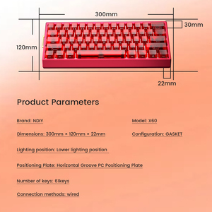 Clavier de jeu NDIY X60, clavier magnétique filaire personnalisé pour les <span class=keywords><strong>jeux</strong></span> RT Esports - Product Image 6