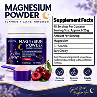 Poudre de glycinate de magnésium pour le sommeil, L-Théanine, Tar Cherry pour un sommeil réparateur, soulagement du stress, complément alimentaire OEM