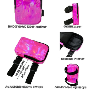 Fabrika kadın seyahat bel çantası ayarlanabilir askıları ile parti faaliyetleri için holografik uyluk çanta moda stil açık cep - Product Image 4