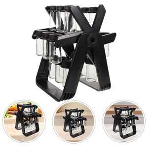 Fashion Rotating Rack Organizer With 18PCS Can Seasoning Glass Bottle <b>Jar</b> Set Kitchen Supplies Ferris Wheel Storage <b>Spice</b> Rack - Product Image 4