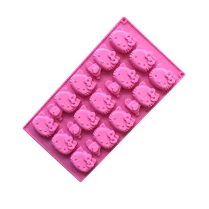 025 cats face food grade silicone chocolate mold for cake decoration
