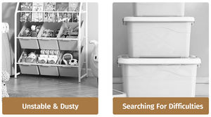 MIGO BEAR Teen Children Kindergarten Plastic Clothes <strong>Storage</strong> Shelf <strong>Organization</strong> Bins Box <strong>Baby</strong> Toys Cabinets Kids Furniture Sets - Product Image 2