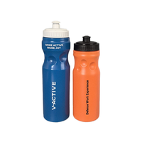 Bouteille de sport en plastique HDPE écologique de 700 ml avec logo et couleur personnalisés, couvercle étanche, réutilisable, pour boire directement, camping, extérieur, salle de sport