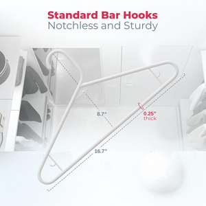 Home Clothes Hangers 50 Pack - White <b>Plastic</b> Hangers Space Saving - Durable Coat Hanger with Shoulder Grooves - Product Image 2