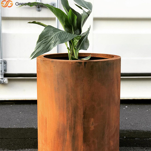 Nouvelle Collection 2026 : Jardinière Ronde Moderne en Acier Corten – Pot de Fleurs Minimaliste en Acier Patinable pour l'Extérieur, Idéal Maison & Jardin - Product Image 5