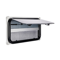 Ventanas para caravanas, autocaravanas y furgonetas de 700*450 mm con certificación E-mark/DOT, doble acristalamiento, aleación de aluminio, con mosquitera plisada.