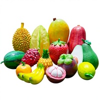 Buitentuin simulatie groenten fruit glasvezel sculptuur boerderij fruitwinkel aardbei kers model decoratie ornamenten