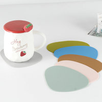 Sets de table, sous-verres et dessous de plat en silicone géométriques personnalisés, imperméables et résistants à la chaleur