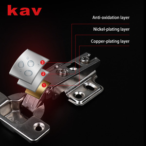 Fournisseur chinois kav, vente en gros de quincaillerie de cuisine en acier, charnières automatiques normales bon marché de 35 mm, deux voies - Product Image 4