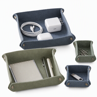 Ensemble de 3 plateaux organisateurs de bureau en feutre, pliables, pour rangement et organisation