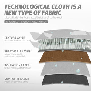 Ajunion thoải mái chơi game ghế với thắt lưng gối vải thoáng khí trọng lượng cao công suất và ngả Chức năng ghế máy tính - Product Image 6